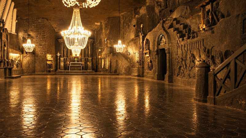 Cámara de sal en la mina de sal de Wieliczka